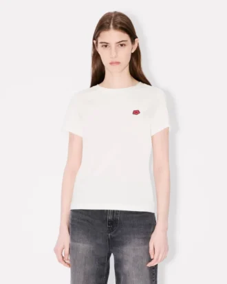 T-shirt in cotone con ricamo “Boke Flower”