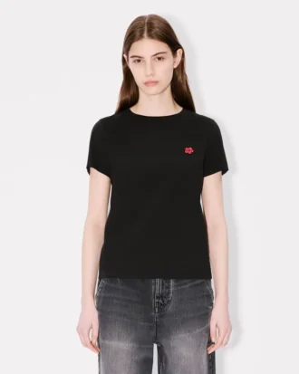 T-shirt in cotone con ricamo “Boke Flower”