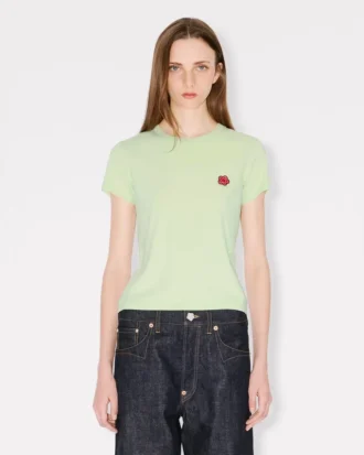 T-shirt in cotone con ricamo “Boke Flower”