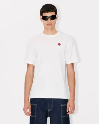 T-shirt in cotone con ricamo “Boke Flower”