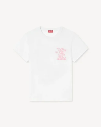 T-shirt in cotone con ricamo “Kenzo Cartoon”