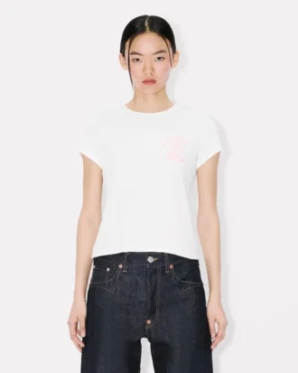 T-shirt in cotone con ricamo “Kenzo Cartoon”