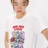 T-shirt in cotone con ricamo “Kenzo Cartoon” T-shirt in cotone con ricamo “Kenzo Cartoon”