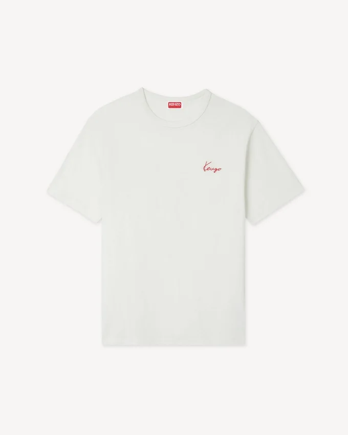 T-shirt Kenzo Archive Rose con ricamo in cotone T-shirt Kenzo Archive Rose con ricamo in cotone