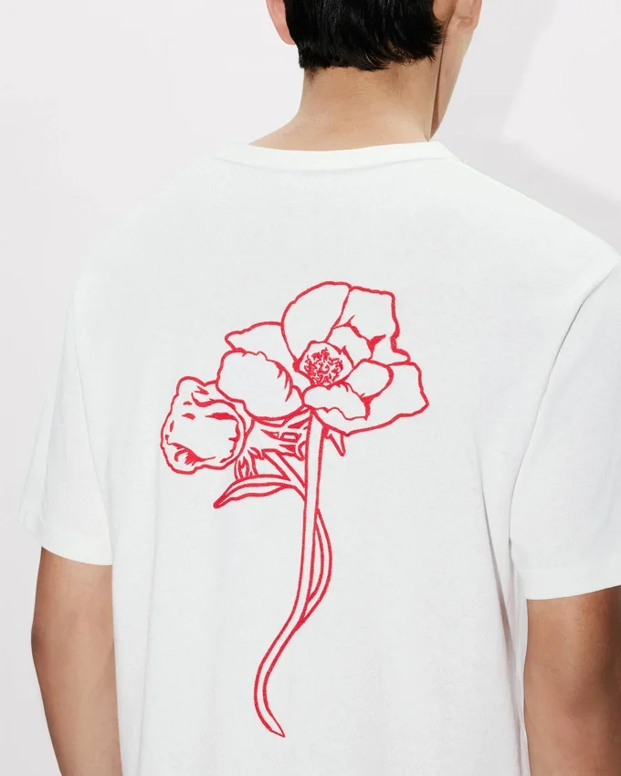 T-shirt Kenzo Archive Rose con ricamo in cotone T-shirt Kenzo Archive Rose con ricamo in cotone