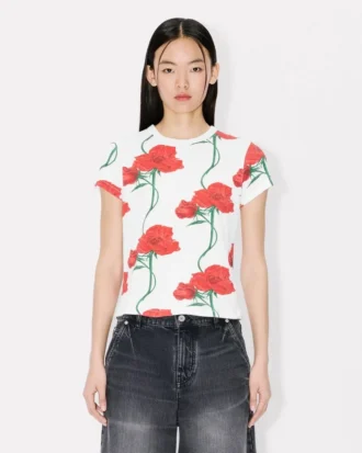 T-shirt Kenzo Archive Rose’ in cotone