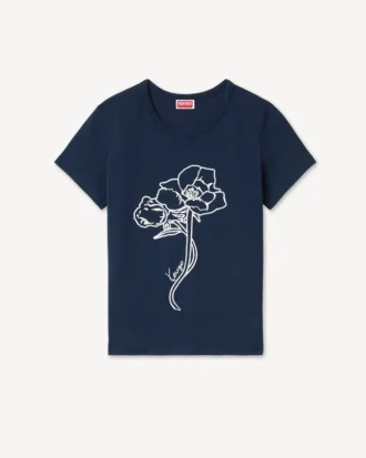 T-shirt “Kenzo Archive Rose” in cotone con sagoma