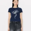 T-shirt “Kenzo Archive Rose” in cotone con sagoma T-shirt “Kenzo Archive Rose” in cotone con sagoma