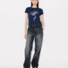T-shirt “Kenzo Archive Rose” in cotone con sagoma T-shirt “Kenzo Archive Rose” in cotone con sagoma
