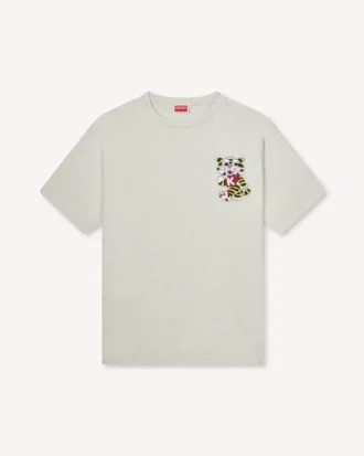 T-shirt oversize ricamata “Kenzo Wild Tiger” in cotone