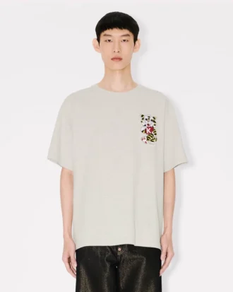 T-shirt oversize ricamata “Kenzo Wild Tiger” in cotone