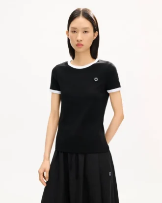 T-shirt ricamata ‘Boke Flower 2.0’ in cotone