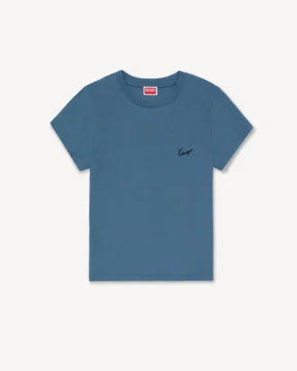 T-shirt ricamata “Kenzo Signature” in cotone