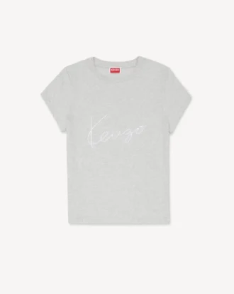 t shirt ricamata kenzo signature in cotone 1 12 330x413 - T-shirt ricamata "Kenzo Signature" in cotone