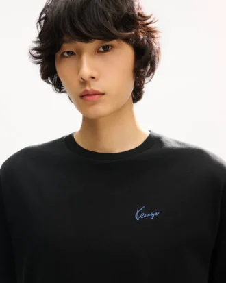 T-shirt ricamata “Kenzo Signature” in cotone