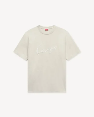 T-shirt ricamata “Kenzo Signature” in cotone
