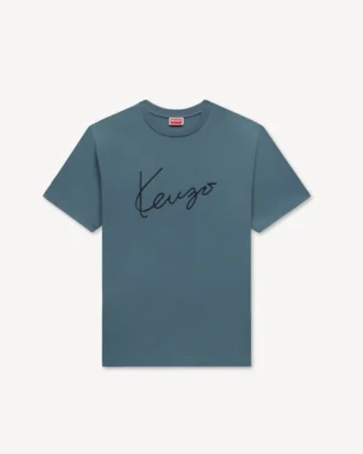T-shirt ricamata “Kenzo Signature” in cotone