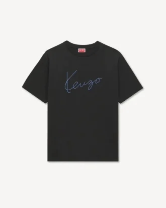 T-shirt ricamata “Kenzo Signature” in cotone