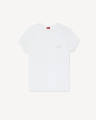 T-shirt ricamata “Kenzo Signature” in cotone