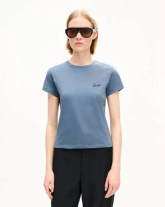 T-shirt ricamata “Kenzo Signature” in cotone