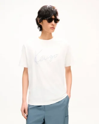 T-shirt ricamata “Kenzo Signature” in cotone