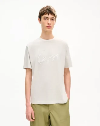 T-shirt ricamata “Kenzo Signature” in cotone