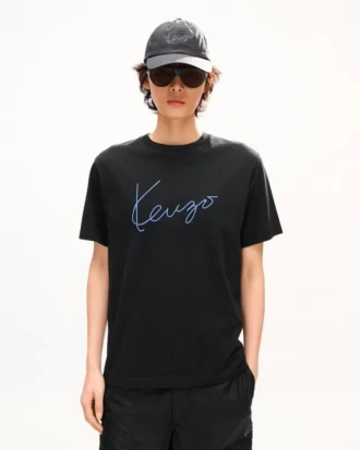 T-shirt ricamata “Kenzo Signature” in cotone