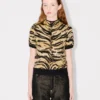 Top a collo alto “Kenzo Tiger” in misto cotone e lana Top a collo alto “Kenzo Tiger” in misto cotone e lana