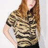 Top a collo alto “Kenzo Tiger” in misto cotone e lana Top a collo alto “Kenzo Tiger” in misto cotone e lana