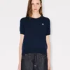 Top a maniche corte “Boke Flower” in lana merino Top a maniche corte “Boke Flower” in lana merino