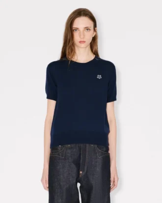 Top a maniche corte “Boke Flower” in lana merino