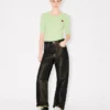 Top a maniche corte “Boke Flower” in misto cotone e lana
