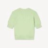 Top a maniche corte “Boke Flower” in misto cotone e lana