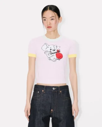 Top corto ‘Kenzo Cartoon’ in cotone spugnoso