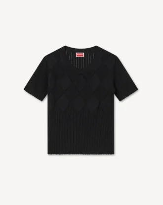 Top in maglia a maniche corte
