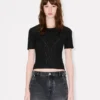 Top in maglia a maniche corte