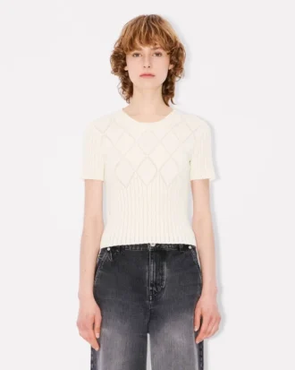 Top in maglia a maniche corte