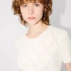 Top in maglia a maniche corte