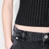 Top in maglia a maniche corte
