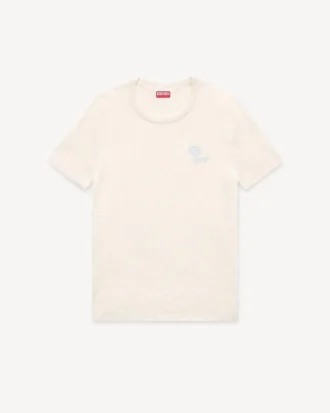 Top ricamato “Kenzo Tulip” in cotone spugnoso Top ricamato “Kenzo Tulip” in cotone spugnoso