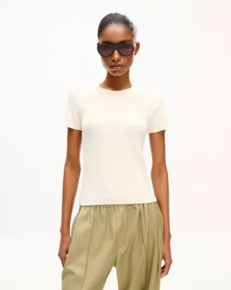 Top ricamato “Kenzo Tulip” in cotone spugnoso Top ricamato “Kenzo Tulip” in cotone spugnoso