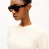 Top ricamato “Kenzo Tulip” in cotone spugnoso Top ricamato “Kenzo Tulip” in cotone spugnoso