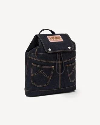 Zaino ‘Kenzo Five Pockets’ in twill effetto denim